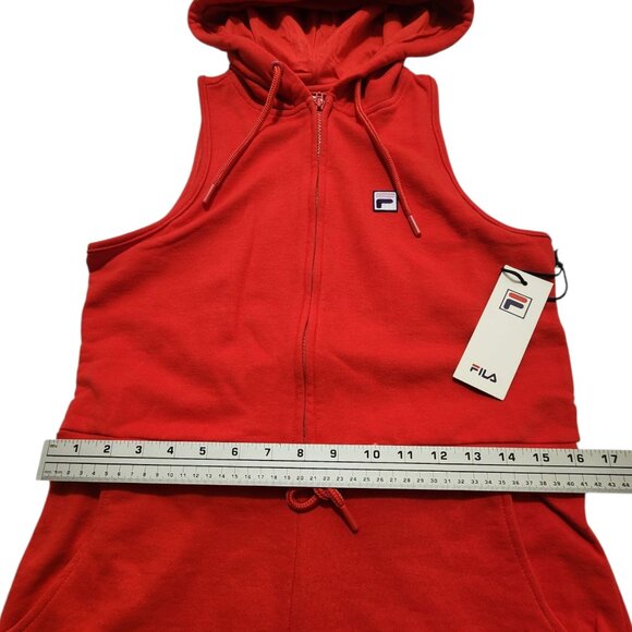 Fila Emerson Hooded Romper Red Size XS - Picture 4 of 13